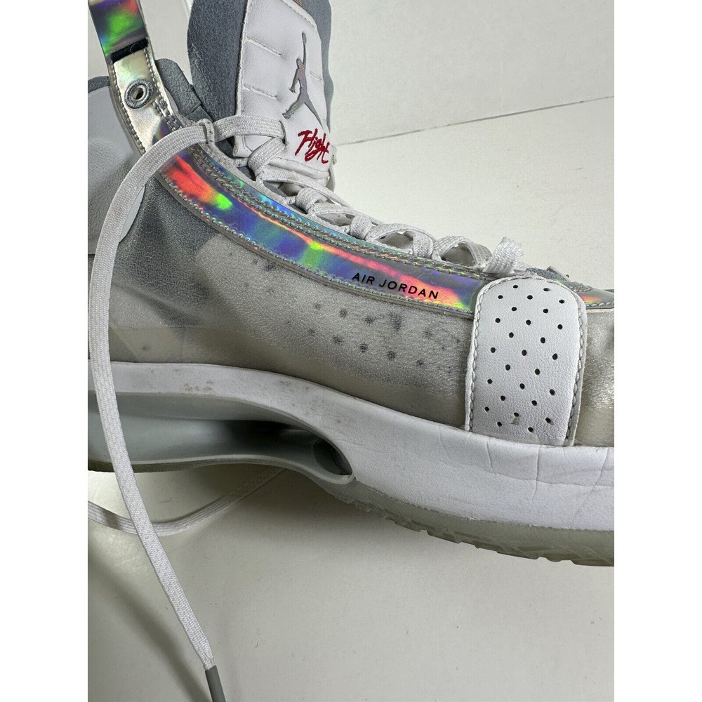 Air Jordan 34 Unite Sneakers Nike AR3240-101 Shoes White Iridescent Mens Size 14 - Picture 10 of 16